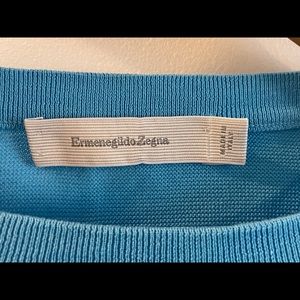 Ermenegildo Zegna mens blue summer sweater